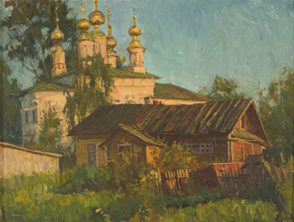 House and Church by Nikolai Dubovik